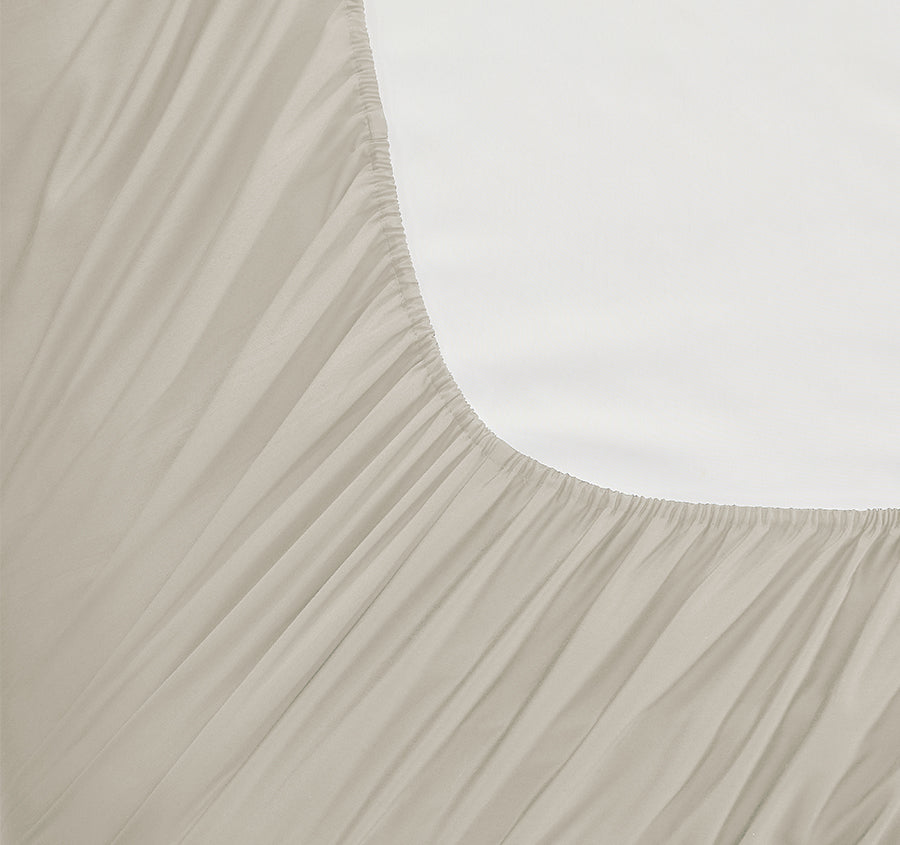 Oxford 300TC Crisp Cotton Percale Fitted Combo Set Range Sandstone