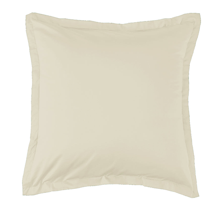 Oxford 300TC Crisp Cotton Percale Tailored European Pillowcase Sandstone