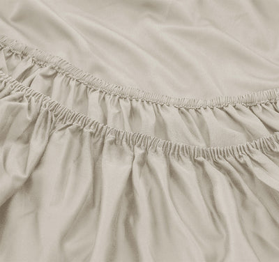 Oxford 300TC Crisp Cotton Percale Sheet Set Range Sandstone