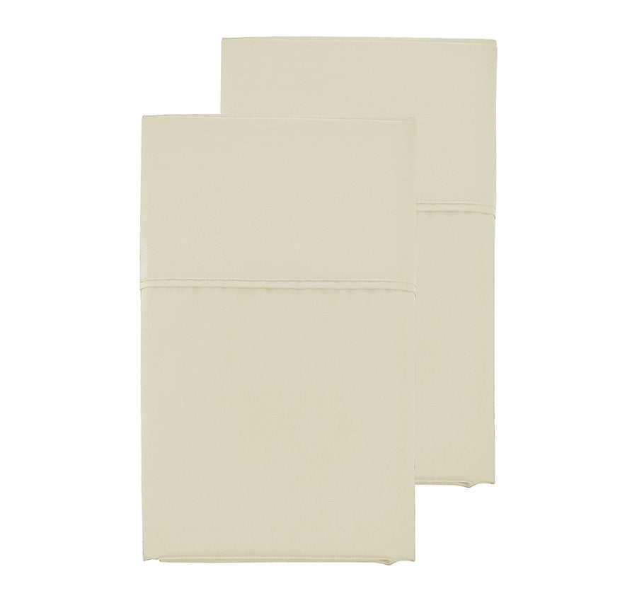 Oxford 300TC Crisp Cotton Percale Standard Pillowcase Pair Sandstone