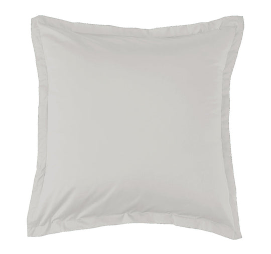 Oxford 300TC Crisp Cotton Percale Tailored European Pillowcase Warm Silver