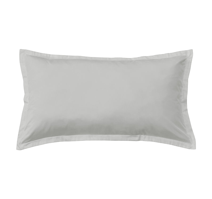 Oxford 300TC Crisp Cotton Percale Tailored King Pillowcase Warm Silver