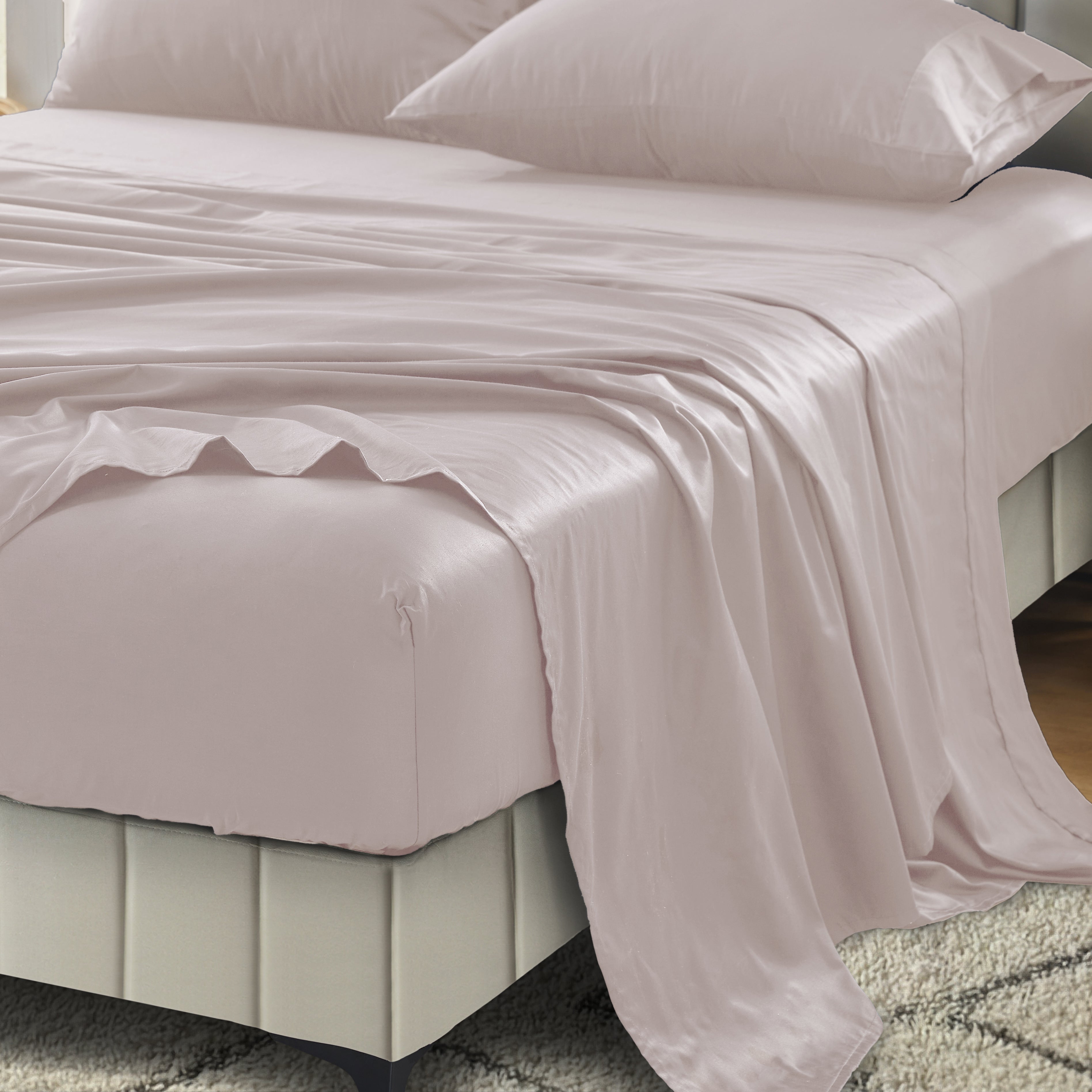 Signature 500TC Classic Egyptian Cotton Mega Fitted and Flat Sheet Range Blush Pink