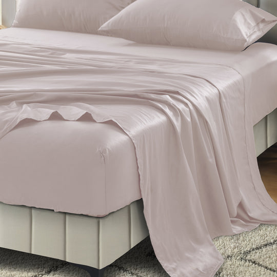 Signature 500TC Classic Egyptian Cotton Mega Fitted and Flat Sheet Range Blush Pink