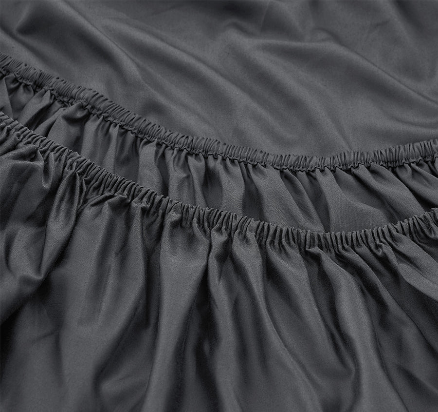 Signature 500TC Classic Egyptian Cotton Mega Fitted and Flat Sheet Range Charcoal Grey