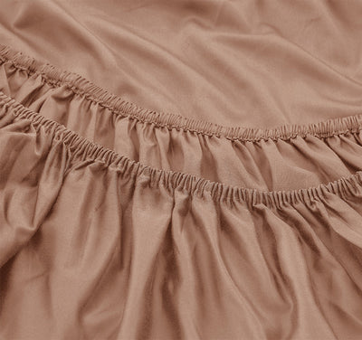 Signature 500TC Classic Egyptian Cotton Mega Fitted or Flat Sheet Range Earth Clay