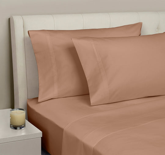 Signature 500TC Classic Egyptian Cotton Mega Sheet Set Range Earth Clay