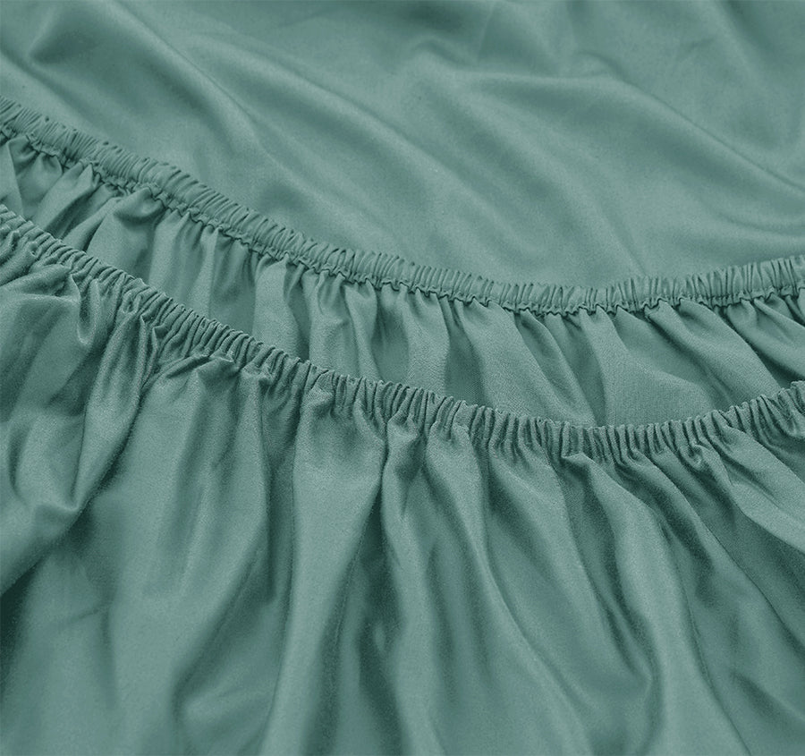 Signature 500TC Classic Egyptian Cotton Mega Fitted and Flat Sheet Range Jade Green