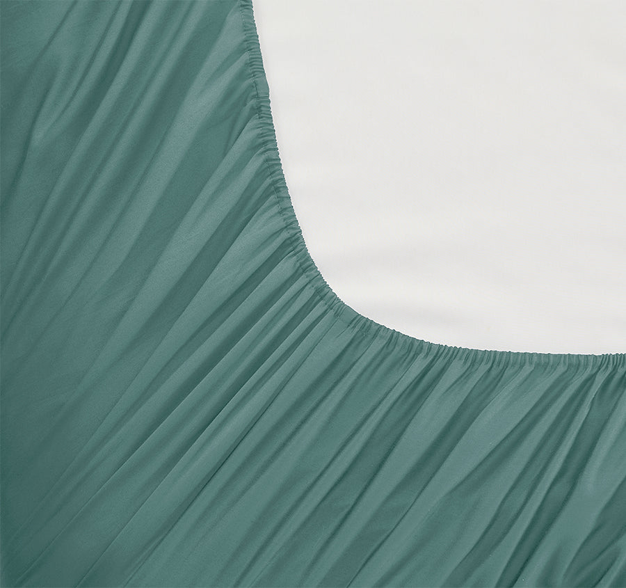 Signature 500TC Classic Egyptian Cotton Mega Fitted and Flat Sheet Range Jade Green