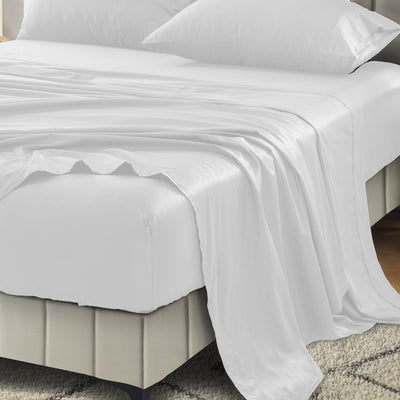 Signature 500TC Classic Egyptian Cotton Mega Fitted or Flat Sheet Range Pure White