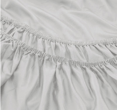 Signature 500TC Classic Egyptian Cotton Mega Fitted or Flat Sheet Range Silver Mist