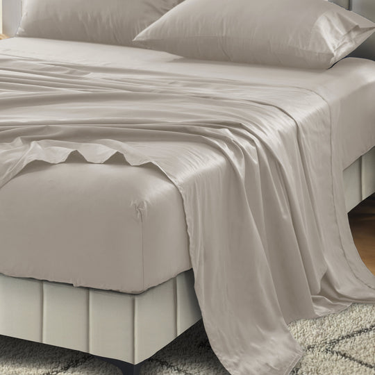 Signature 500TC Classic Egyptian Cotton Mega Fitted and Flat Sheet Range Warm Taupe