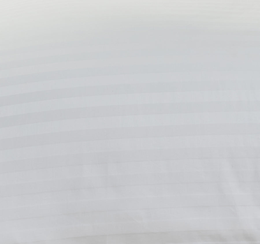 Signature 500TC Luxe Stripe Egyptian Cotton Quilt Cover Set Range Pure White