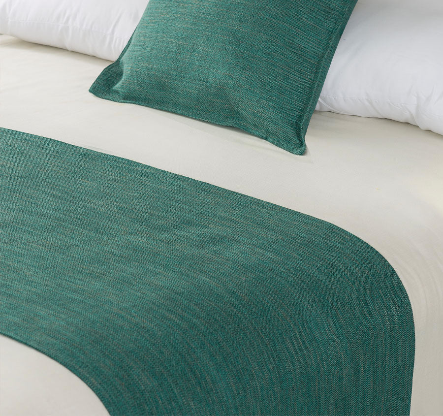 Linen Look Bed Runner Range Teal