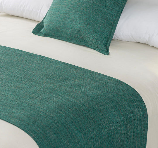 Linen Look Bed Runner Range Teal