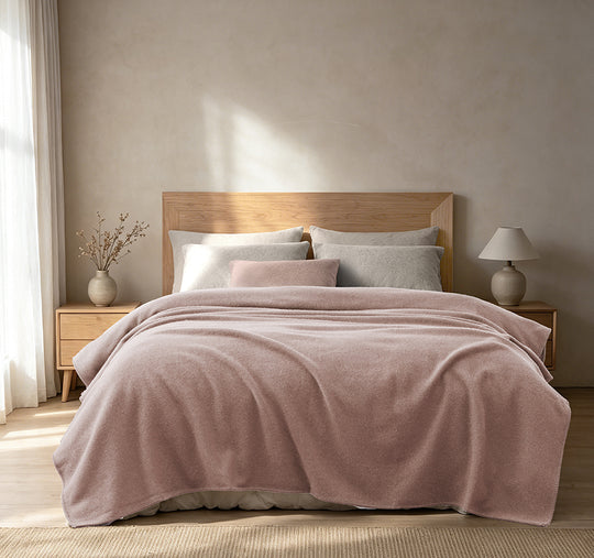 Australian Wool Blanket Range Pink
