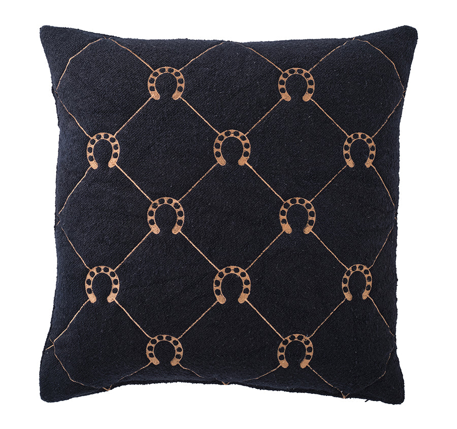 Equine Manor 50x50cm Filled Cushion Black
