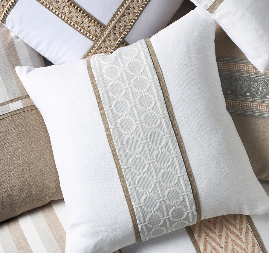 Kalani Stripe 50x50cm Filled Cushion Sand