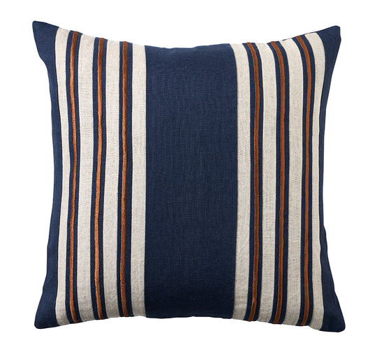 Linen Charleston 50x50cm Filled Cushion Navy