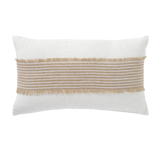 Linen Formentera Stripe 30x50cm Filled Cushion Sand