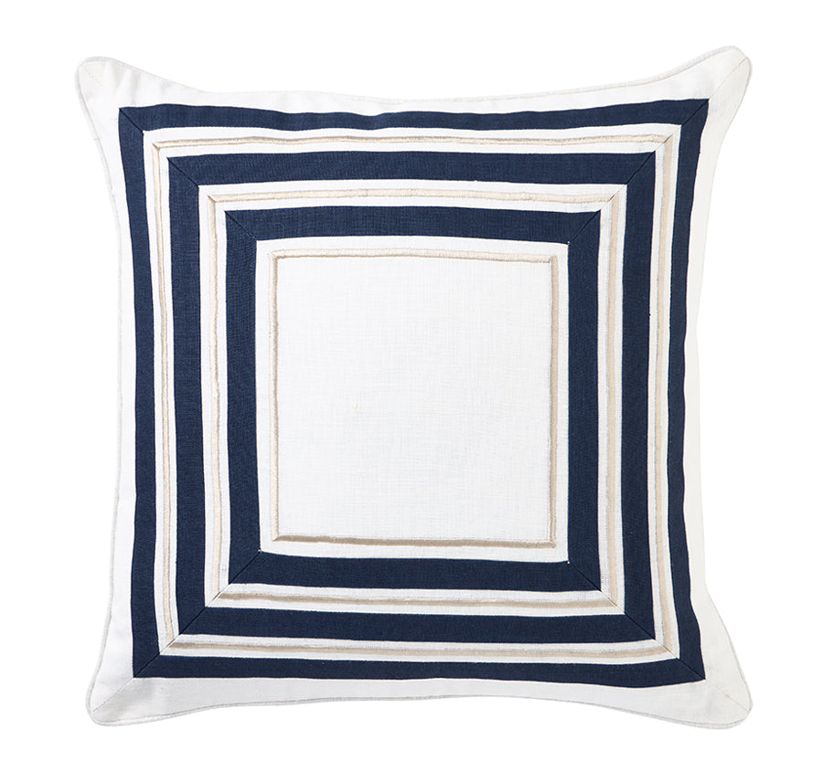 Linen Marseille 50x50cm Filled Cushion Navy