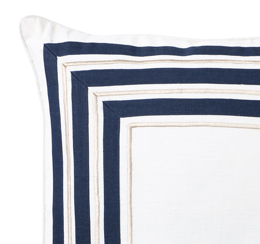 Linen Marseille 50x50cm Filled Cushion Navy