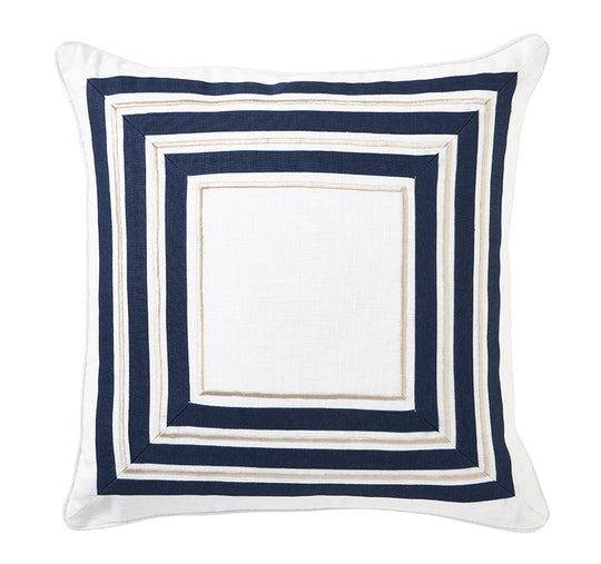 Linen Marseille 50x50cm Filled Cushion Navy