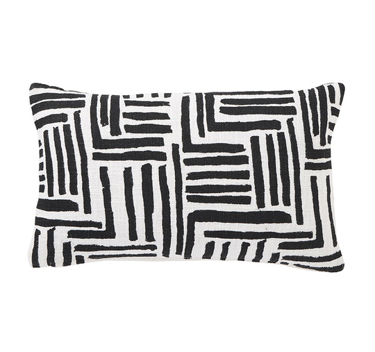 Maya 30x50cm Filled Cushion Black