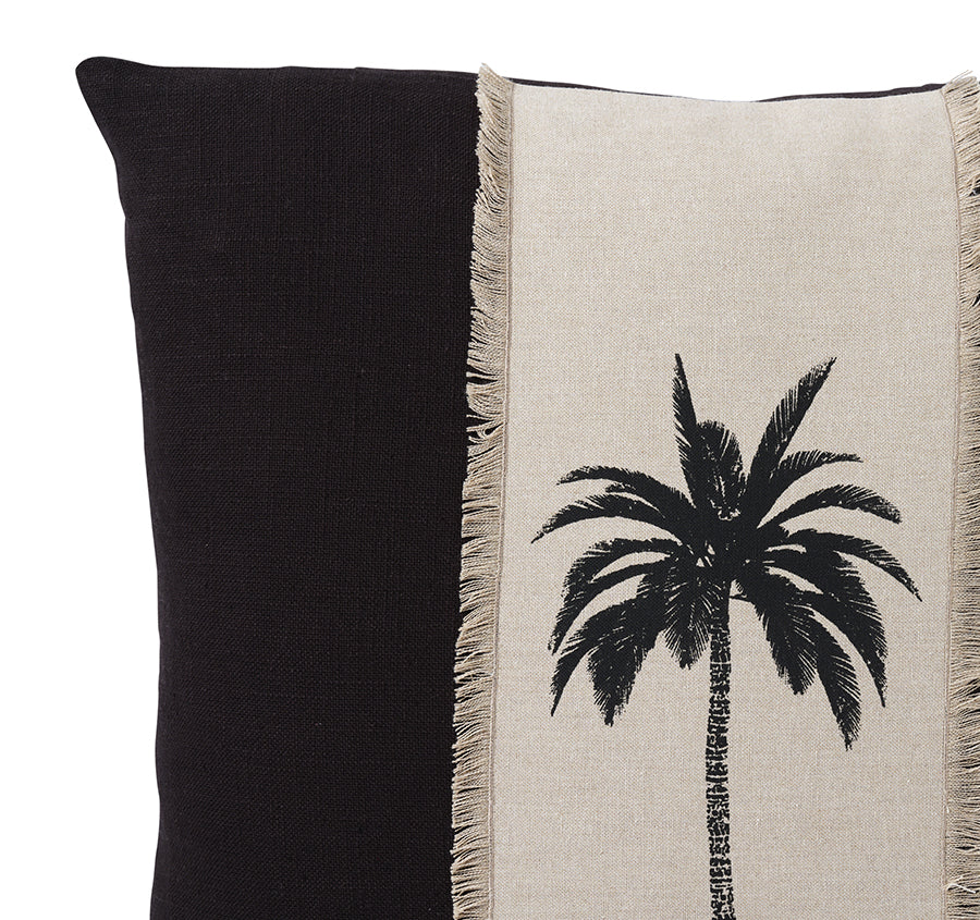 Montego Palm 50x50cm Filled Cushion Black