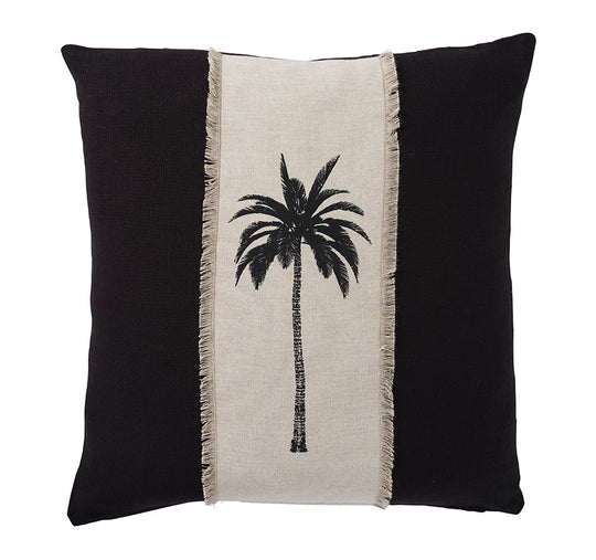 Montego Palm 50x50cm Filled Cushion Black