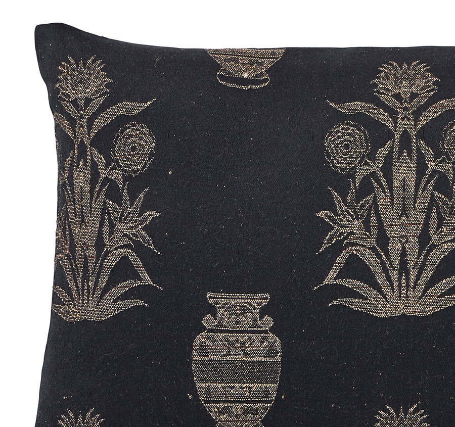 Olympia Palm 30x50cm Filled Cushion Black