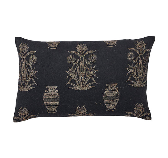 Olympia Palm 30x50cm Filled Cushion Black