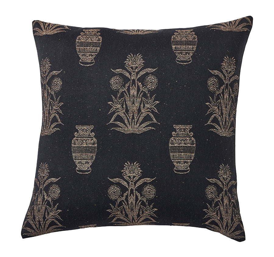 Olympia Palm 50x50cm Filled Cushion Black