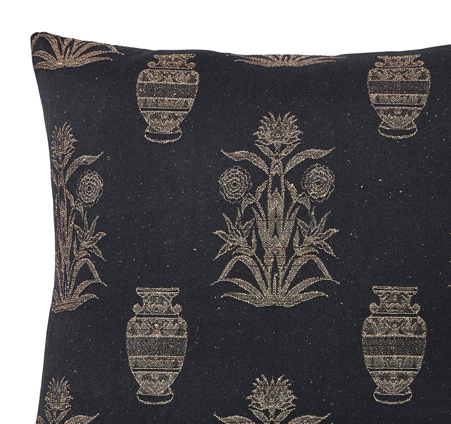 Olympia Palm 50x50cm Filled Cushion Black