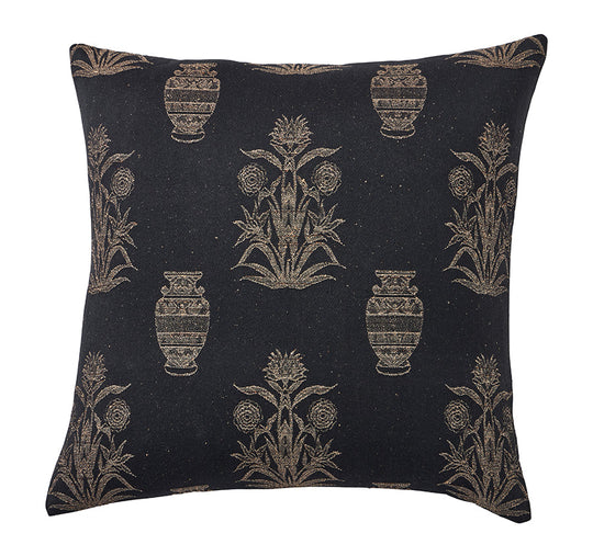 Olympia Palm 50x50cm Filled Cushion Black
