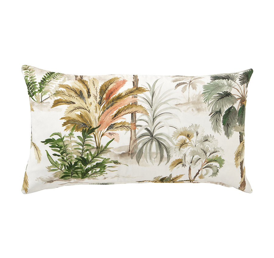 Outdoor Palm Mirage 30x50cm Filled Cushion Green