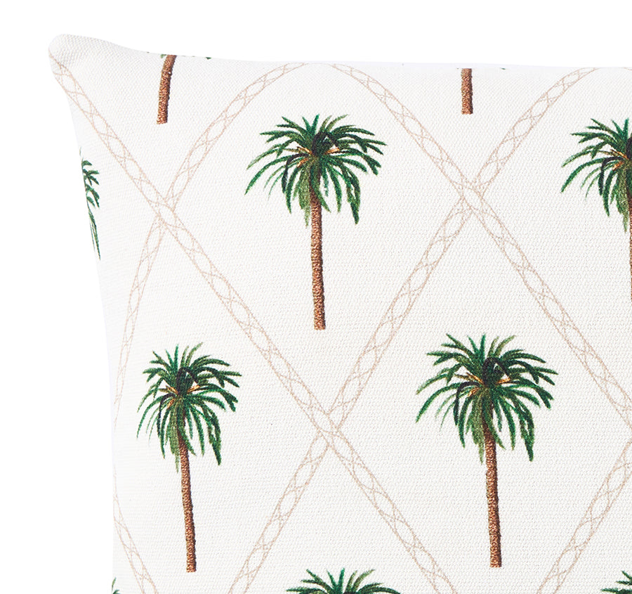 Palmy Bahama 50x50cm Filled Cushion Green and White