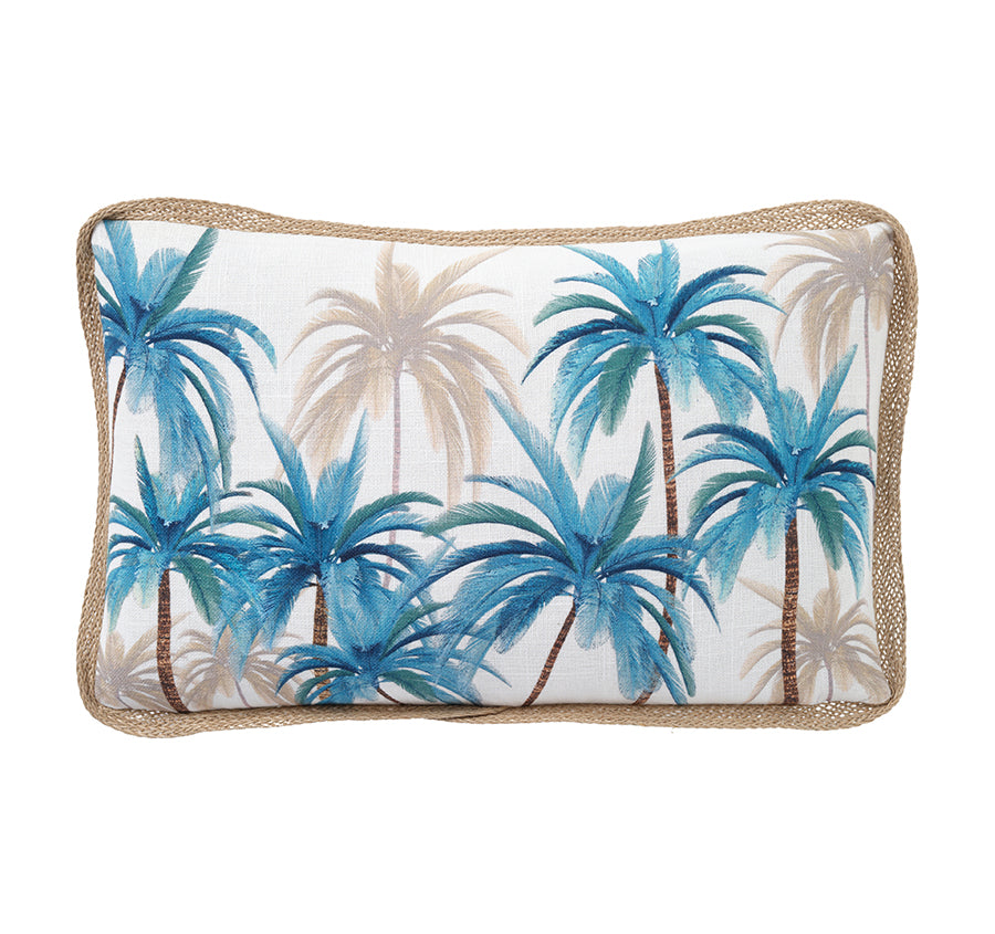 Palmy Blue Isle 30x50cm Filled Cushion Sky Blue