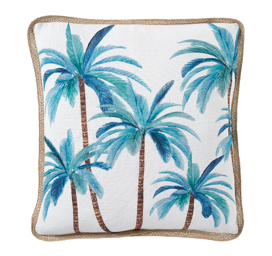 Palmy Blue Mirage 50x50cm Filled Cushion Sky Blue