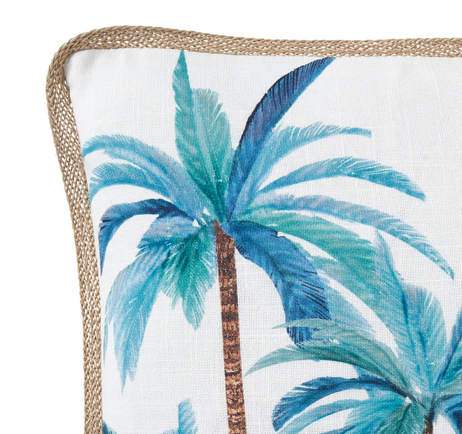 Palmy Blue Mirage 50x50cm Filled Cushion Sky Blue