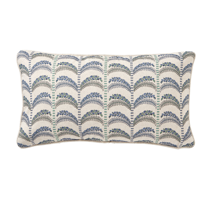 Royale Azul Palm 30x50cm Filled Cushion Blue