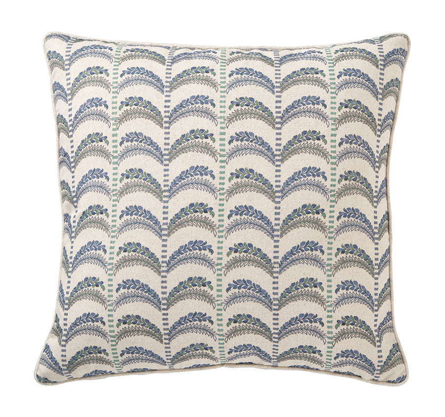 Royale Azul Palm 50x50cm Filled Cushion Blue