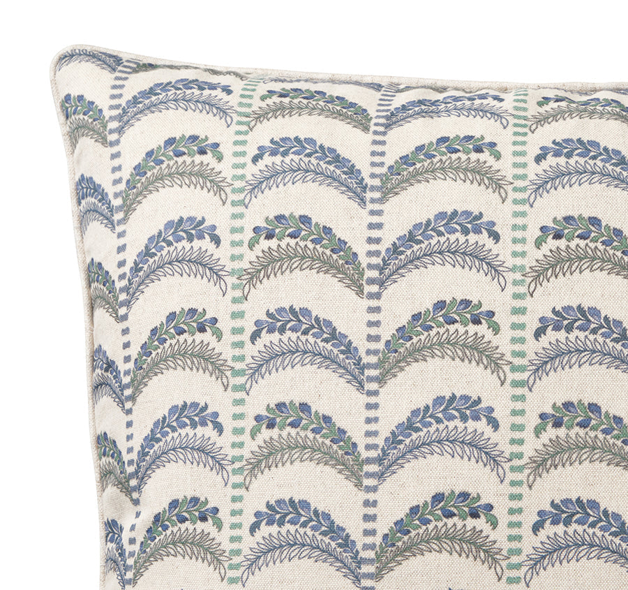 Royale Azul Palm 50x50cm Filled Cushion Blue
