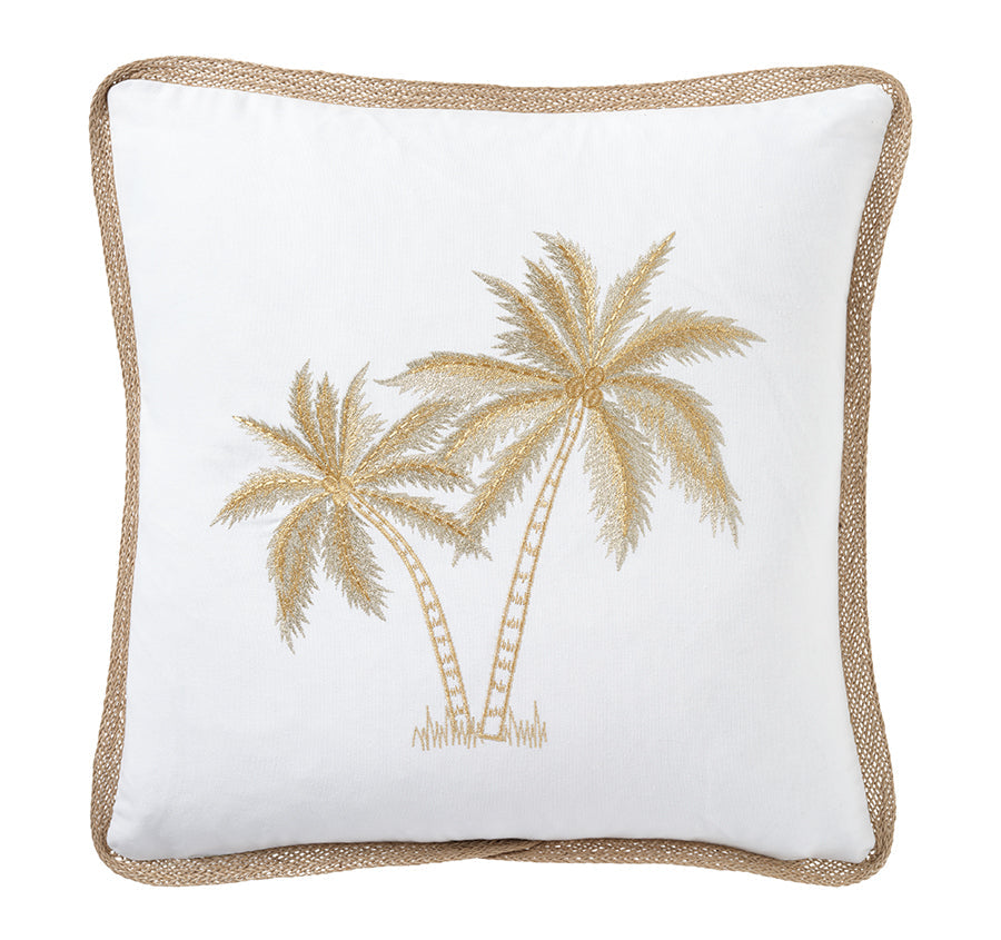 Royal Mirage Palms 50x50cm Filled Cushion White