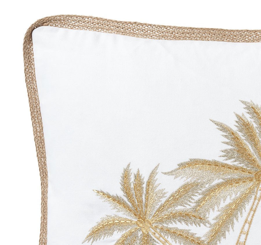 Royal Mirage Palms 50x50cm Filled Cushion White