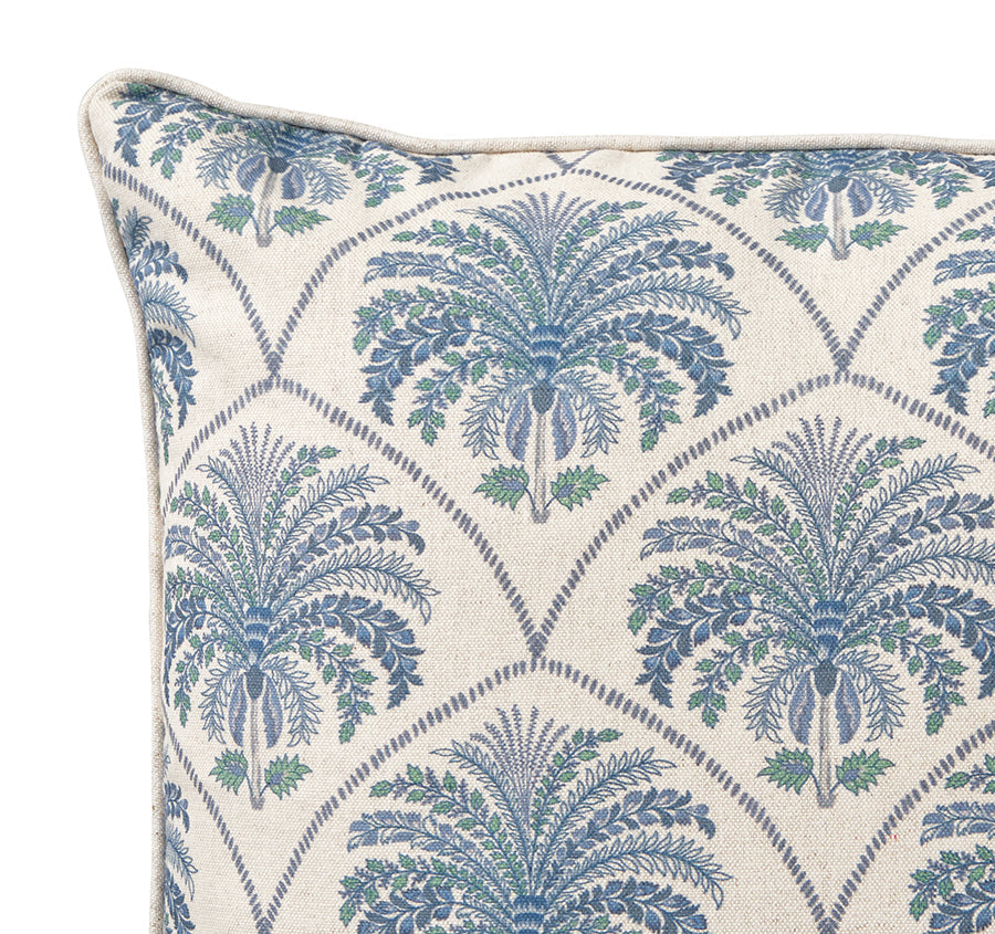 Saffron Azul Palm 50x50cm Filled Cushion Blue