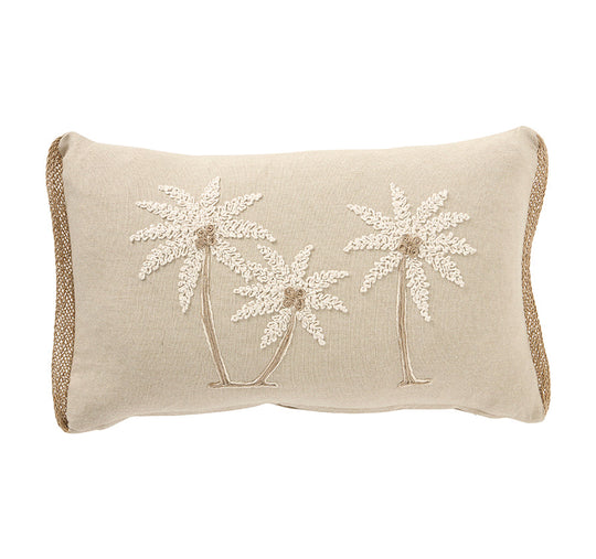 St Barths Palms 30x50cm Filled Cushion Sand