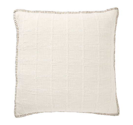 Tulum Edge 50x50cm Filled Cushion White