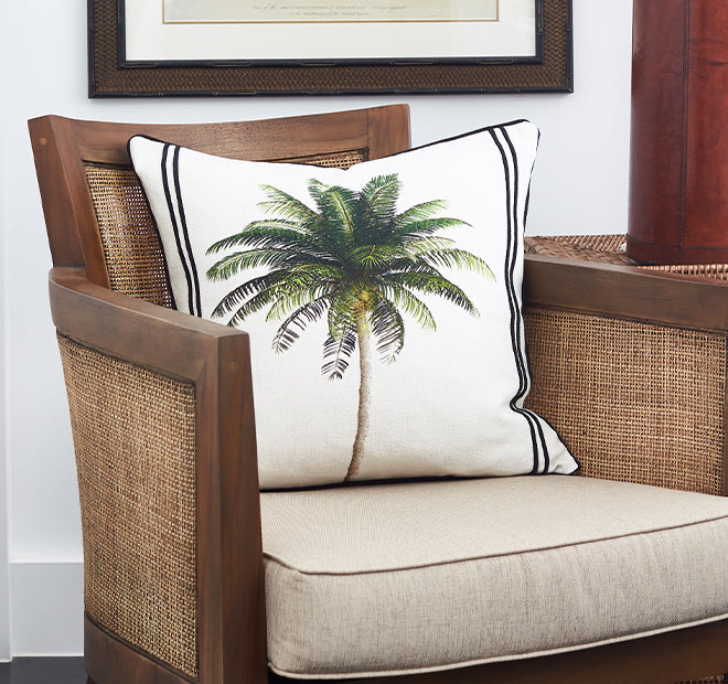 Bahama Palm 50x50cm Filled Cushion Green