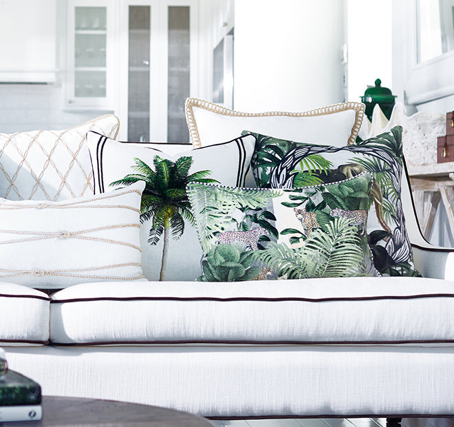 Bahama Palm 50x50cm Filled Cushion Green